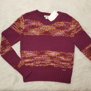 KENSIE Sweater Rasberry Spice Chenille Top